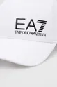 Pamučna kapa sa šiltom EA7 Emporio Armani bijela