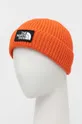 The North Face czapka pomarańczowy