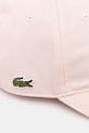 Lacoste czapka baseballowa bawełniana RK0440 różowy SS26