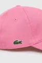 Βαμβακερό καπέλο του μπέιζμπολ Lacoste ροζ