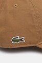 Lacoste czapka z daszkiem bawełniana RK0440 brązowy AW25