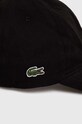 Lacoste șapcă de baseball din bumbac RK0440 negru SS25