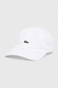 Хлопковая кепка Lacoste аппликация белый RK0491