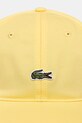 Lacoste baseball cap bawełniana RK0491 żółty SS26