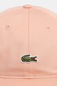 Lacoste czapka z daszkiem bawełniana RK0491 różowy SS26