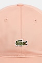 Lacoste czapka z daszkiem bawełniana RK0491 różowy SS26