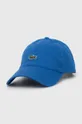 modrá Bavlněná baseballová čepice Lacoste Unisex