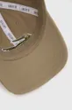 brązowy Lacoste czapka z daszkiem bawełniana
