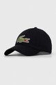 Lacoste șapcă de baseball din bumbac bumbac negru RK9871