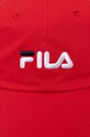 Pamučna kapa sa šiltom Fila FCU0070 crvena SS24