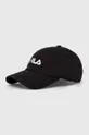 czarny Fila czapka z daszkiem bawełniana Bangil Unisex