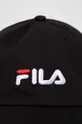 Βαμβακερό καπέλο του μπέιζμπολ Fila μαύρο