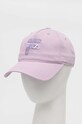 Хлопковая кепка Fila аппликация фиолетовой FCU0086