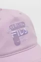 Βαμβακερό καπέλο του μπέιζμπολ Fila μωβ