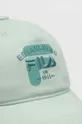 Βαμβακερό καπέλο του μπέιζμπολ Fila τιρκουάζ