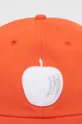 Bombažna bejzbolska kapa United Colors of Benetton oranžna