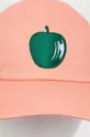 United Colors of Benetton czapka z daszkiem bawełniana różowy