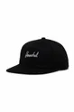 czarny Herschel czapka z daszkiem 1218-0001-OS Embroidery Unisex