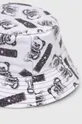 λευκό Αναστρέψιμο βαμβακερό καπέλο Moschino