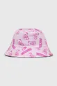 ροζ Αναστρέψιμο βαμβακερό καπέλο Moschino Unisex