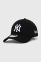 New Era czapka z daszkiem bawełniana aplikacja czarny 60348852.BLKWHI