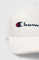 Βαμβακερό καπέλο του μπέιζμπολ Champion λευκό