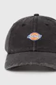 Βαμβακερό καπέλο του μπέιζμπολ Dickies μαύρο