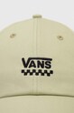 Vans czapka z daszkiem bawełniana VN0A31T6BQH1 zielony SS23