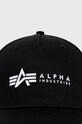 Pamučna kapa Alpha Industries 126912.03 crna SS23