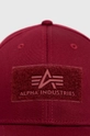 Bavlněná čepice Alpha Industries burgundské