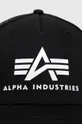 Bavlnená čiapka Alpha Industries čierna