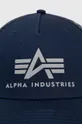 Βαμβακερό καπέλο Alpha Industries σκούρο μπλε