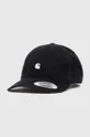 czarny Carhartt WIP czapka z daszkiem bawełniana Madison Logo Cap Unisex