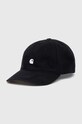 Бавовняна бейсболка Carhartt WIP Madison Logo Cap бавовна чорний I023750