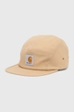 Хлопковая кепка Carhartt WIP Backley Cap хлопок коричневый I016607