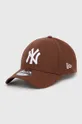 καφέ Καπέλο μπέιζμπολ από λινό ύφασμα New Era Unisex