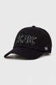 American Needle berretto da baseball in cotone ACDC cotone nero SMU674A.ACDC