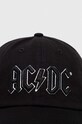 American Needle berretto da baseball in cotone ACDC SMU674A.ACDC nero SS23