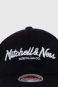 Καπάκι με μείγμα μαλλί Mitchell&Ness μαύρο