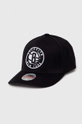 czarny Mitchell&Ness czapka z daszkiem z domieszką wełny Brooklyn Nets Unisex