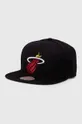 czarny Mitchell&Ness czapka z daszkiem z domieszką wełny Miami Heat Unisex