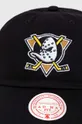 Bombažna kapa s šiltom Mitchell&Ness Anaheim Ducks črna