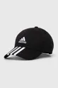 μαύρο Βαμβακερό καπέλο του μπέιζμπολ adidas Performance Unisex