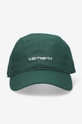 verde Carhartt WIP șapcă de baseball din bumbac Canvas Script Unisex