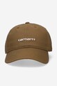 Carhartt WIP cotton baseball cap Canvas Script I028876 brown