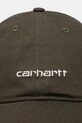 Carhartt WIP cotton baseball cap Canvas Script Cap I028876.2QHXX green AA00