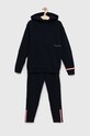 Παιδική φόρμα Tommy Hilfiger πλεκτό ύφασμα σκούρο μπλε KB0KB07958.PPYX