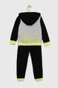 Παιδική βαμβακερή αθλητική φόρμα Guess μαύρο