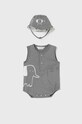 Βρεφικό βαμβακερό σετ Mayoral Newborn στάμπα γκρί 1617.1L.NEWBORN.B