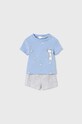 Mayoral Newborn komplet niemowlęcy 2-pack 1619.1A.NEWBORN niebieski SS23